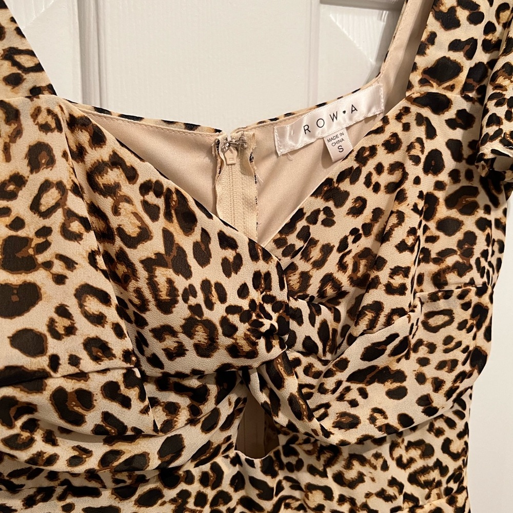 ROW A ANIMAL PRINT TWIST FRONT COCKTAIL DRESS VIA NORDSTROM